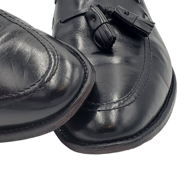 Allen Edmonds Grayson Dress Shoes Mens 10D Black Leather Classic Tassel Loafers - Picture 5 of 15